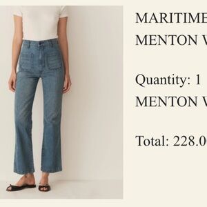 NWT Doen Maritime Women's Jeans